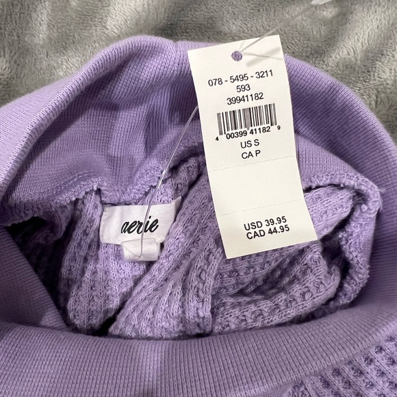 Aerie purple mock neck long sleeve NWT - Picture 2 of 2